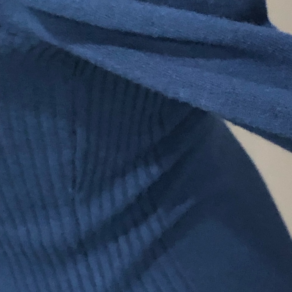 EXPRESS V-Neck Sweater | Deep V Knit Pullover Top | Blue | Small - Picture 7 of 10